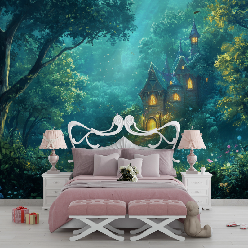 Papier peint princesse eveil de la foret chambre filles