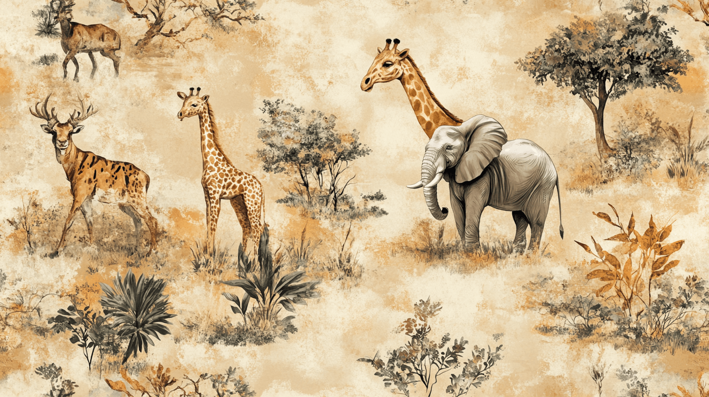 Papier Peint Vintage Savane