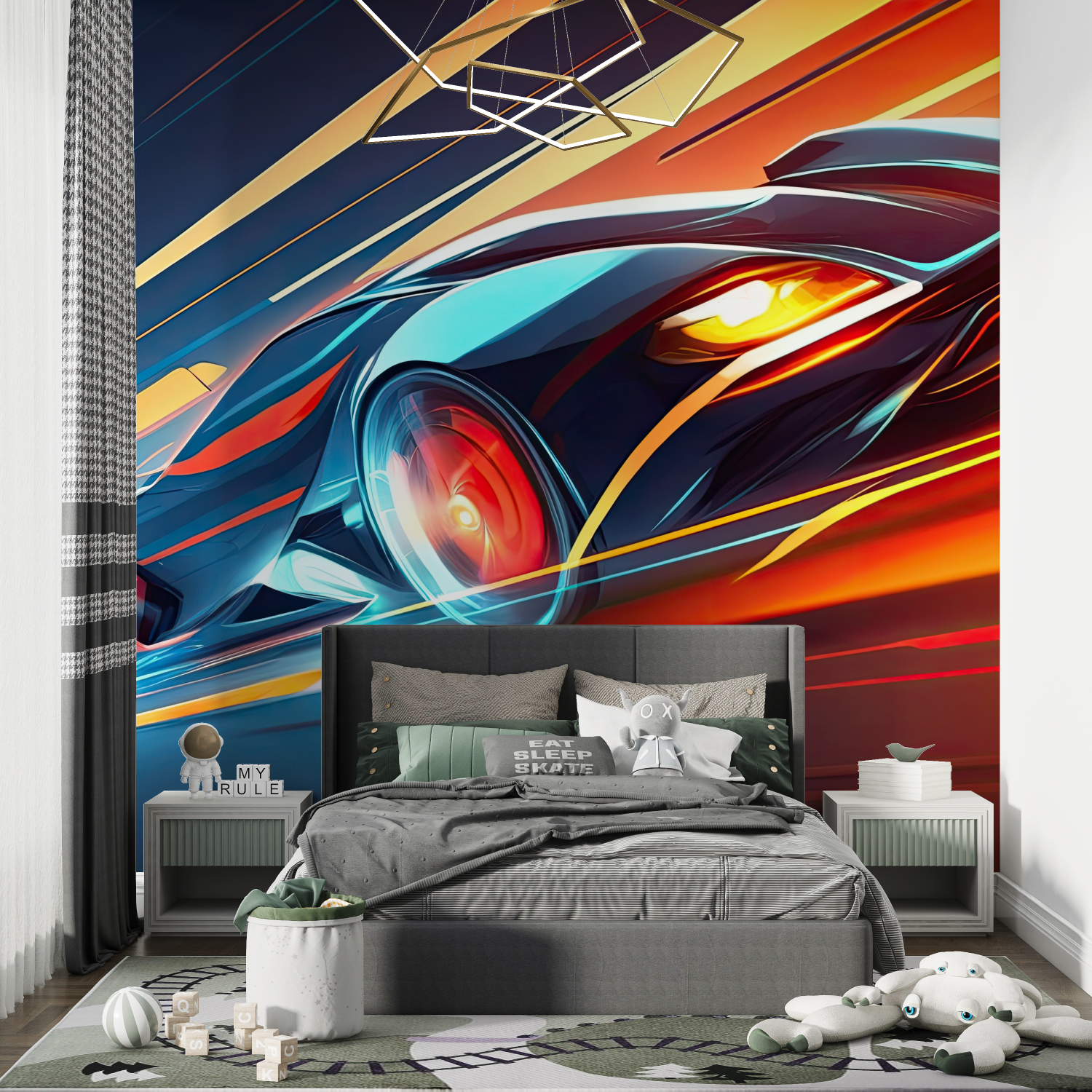 Papier peint pour chambre voiture tuning chambre de garcon