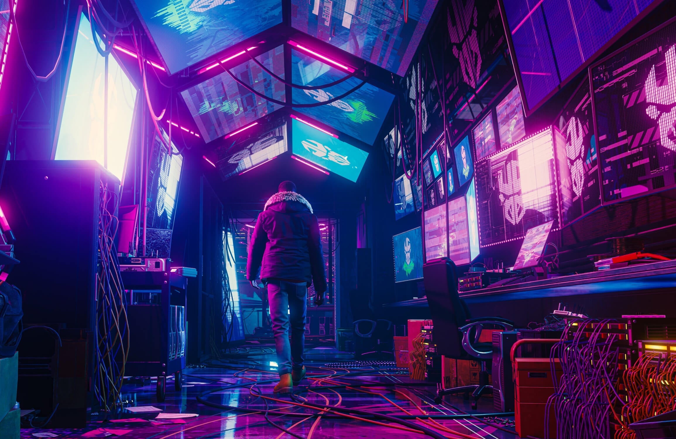 Papier Peint Miles Morales Néon