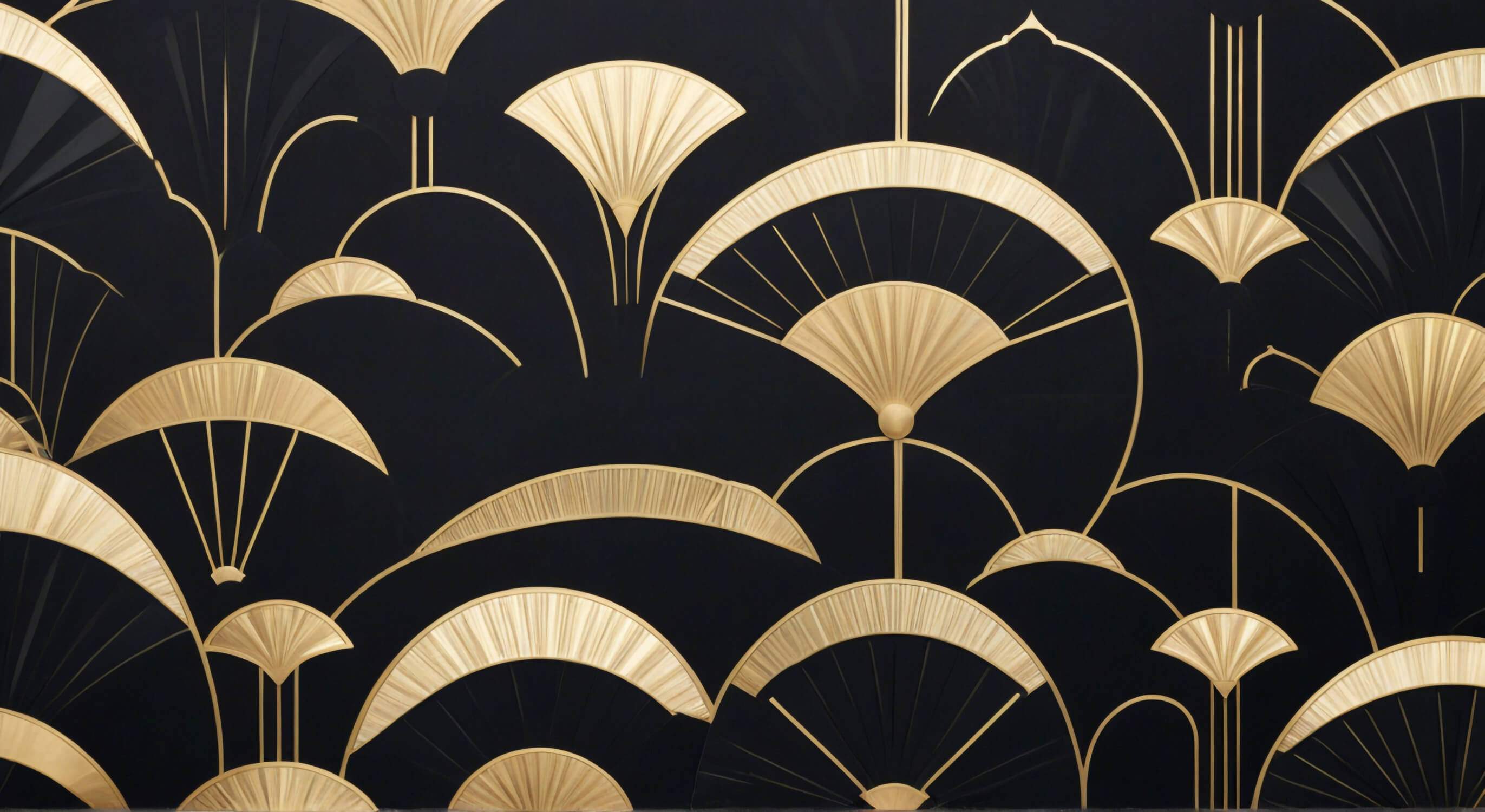 Papier Peint Art Déco Ciel D'or