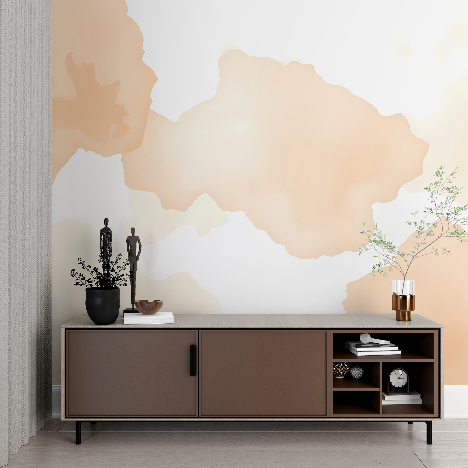 Papier peint aquarelle pastel doux imprime