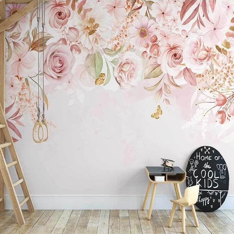 Bloemenbehang <br/> Delicate roze knoop