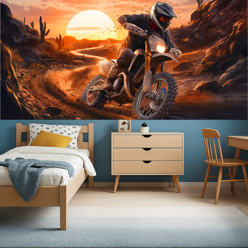 Papier peint garcon pas cher moto garcon456