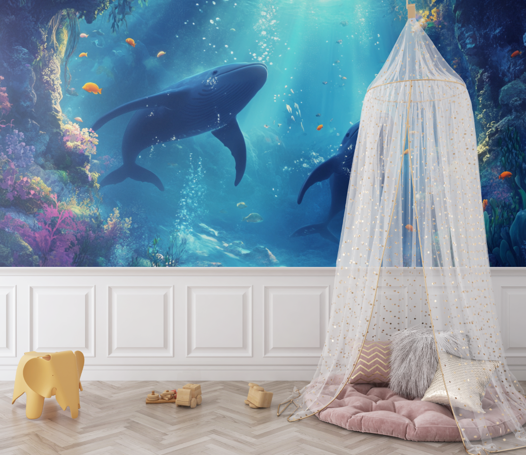 Papier peint marin immersion marine bebe
