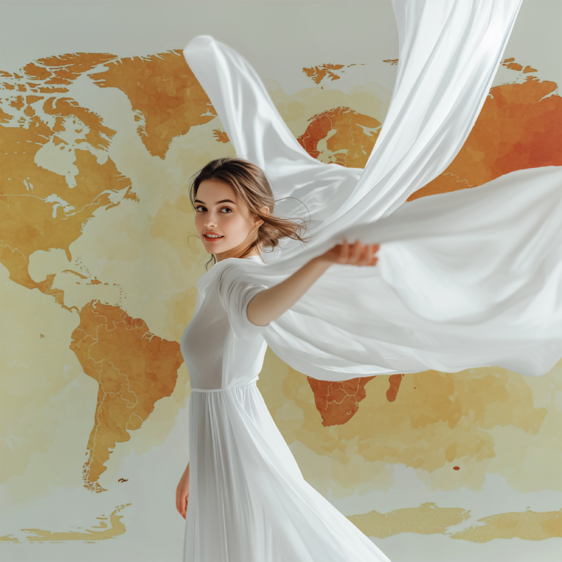 Papier peint carte du monde terracotta modele