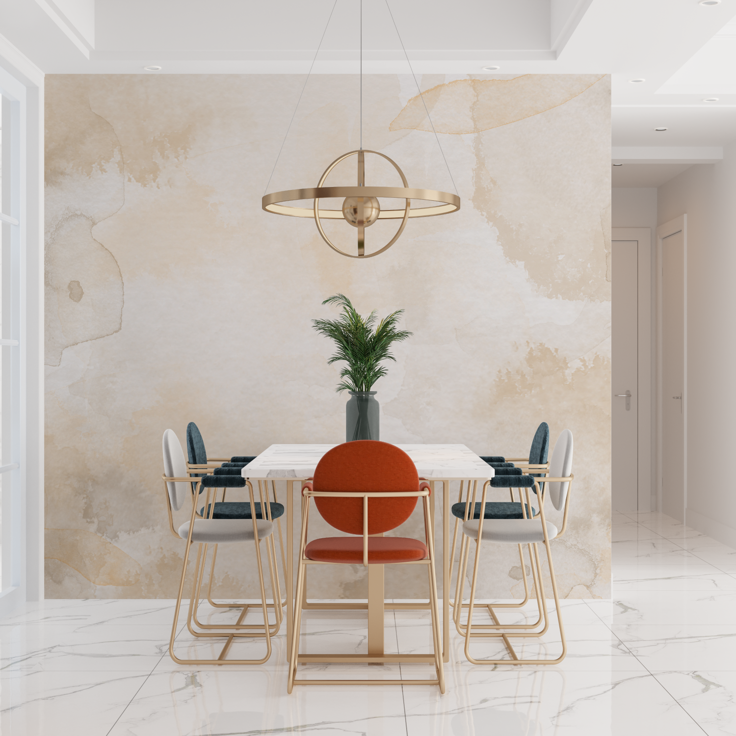 Papier peint aquarelle beige delicat tendances