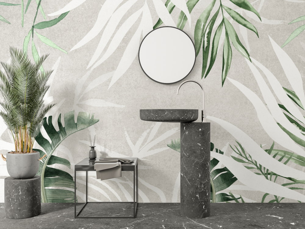 Papier peint intisse pour salle de bain salle bain