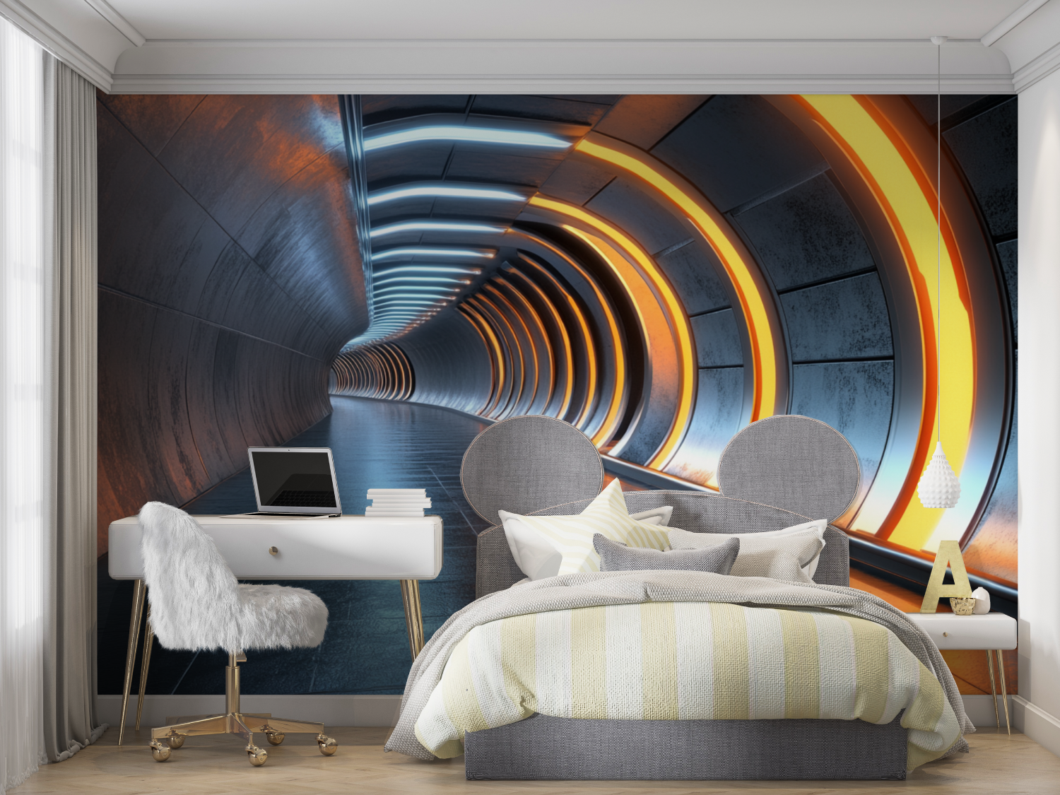 Papier peint couloir spatial mur chambre panoramique