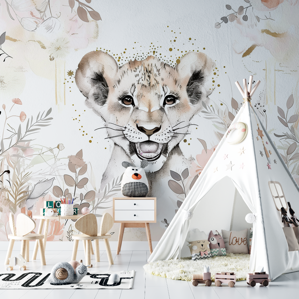Papier peint tigre tendance enfants chambre bebe