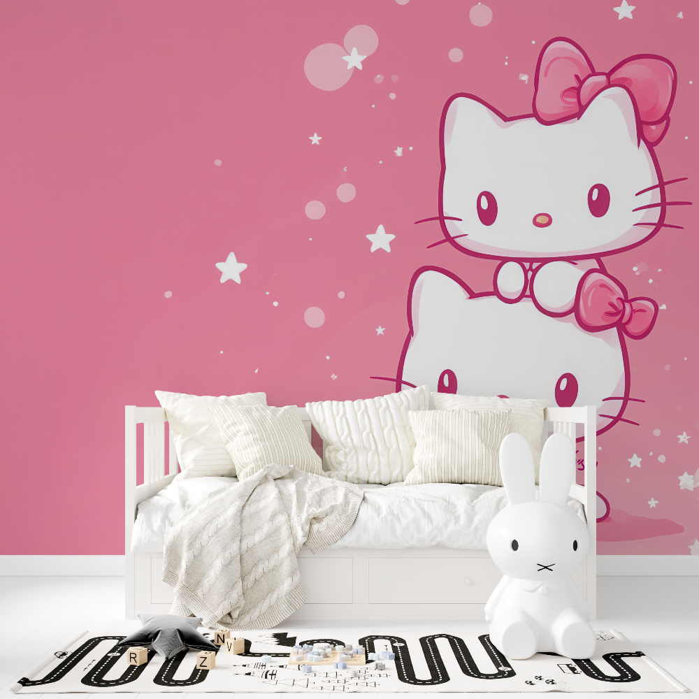 Papier peint hello kitty pour chambre tapisserie fille
