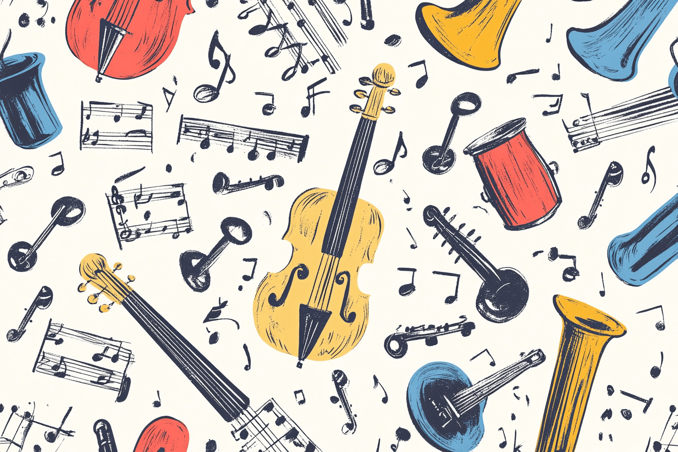 Papier Peint Motif Musique
