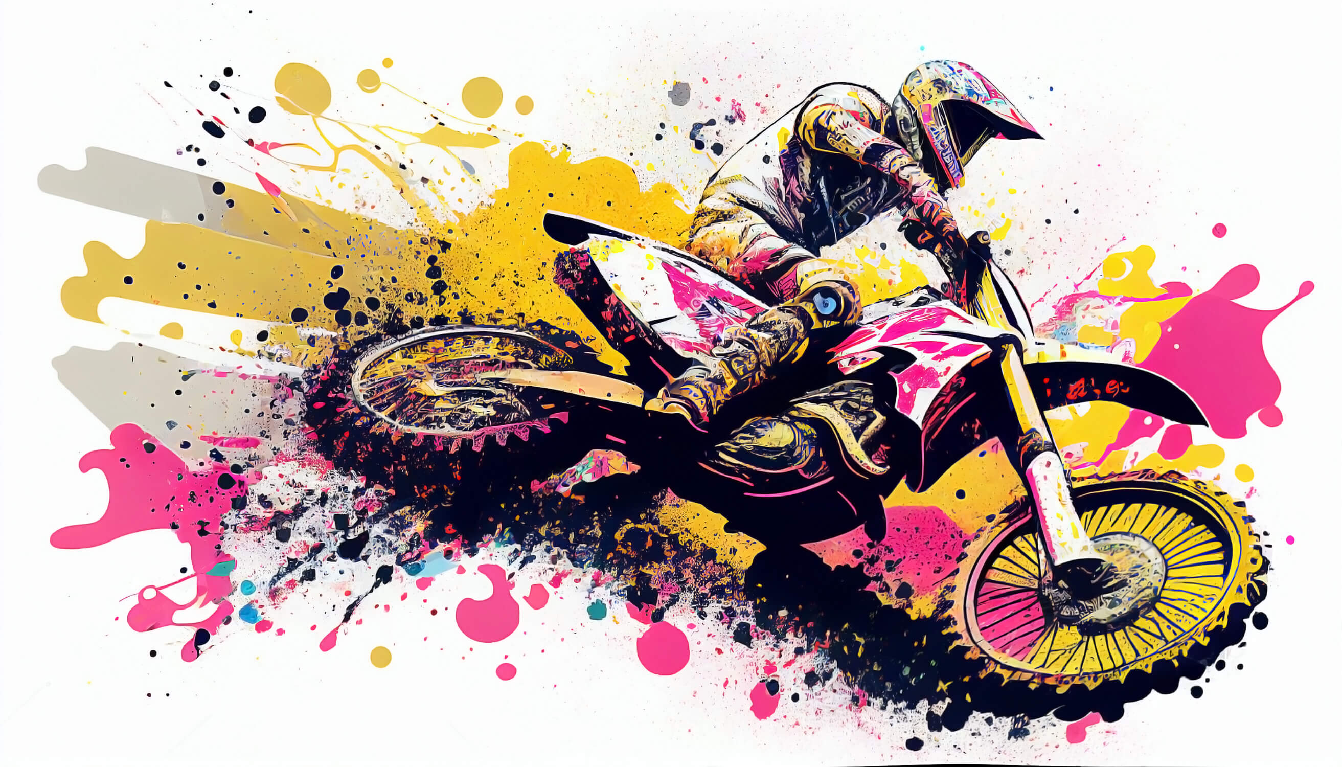 Papier Peint Graffiti Moto Cross Fille