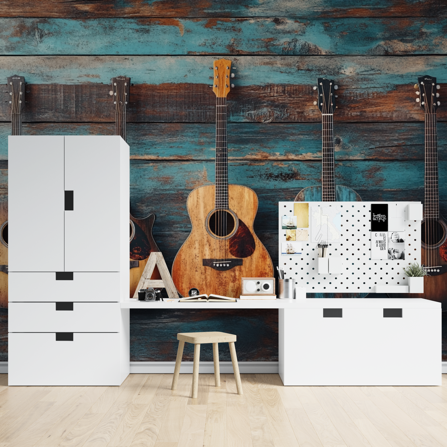 Papier peint musique acoustique tapisserie spiderman