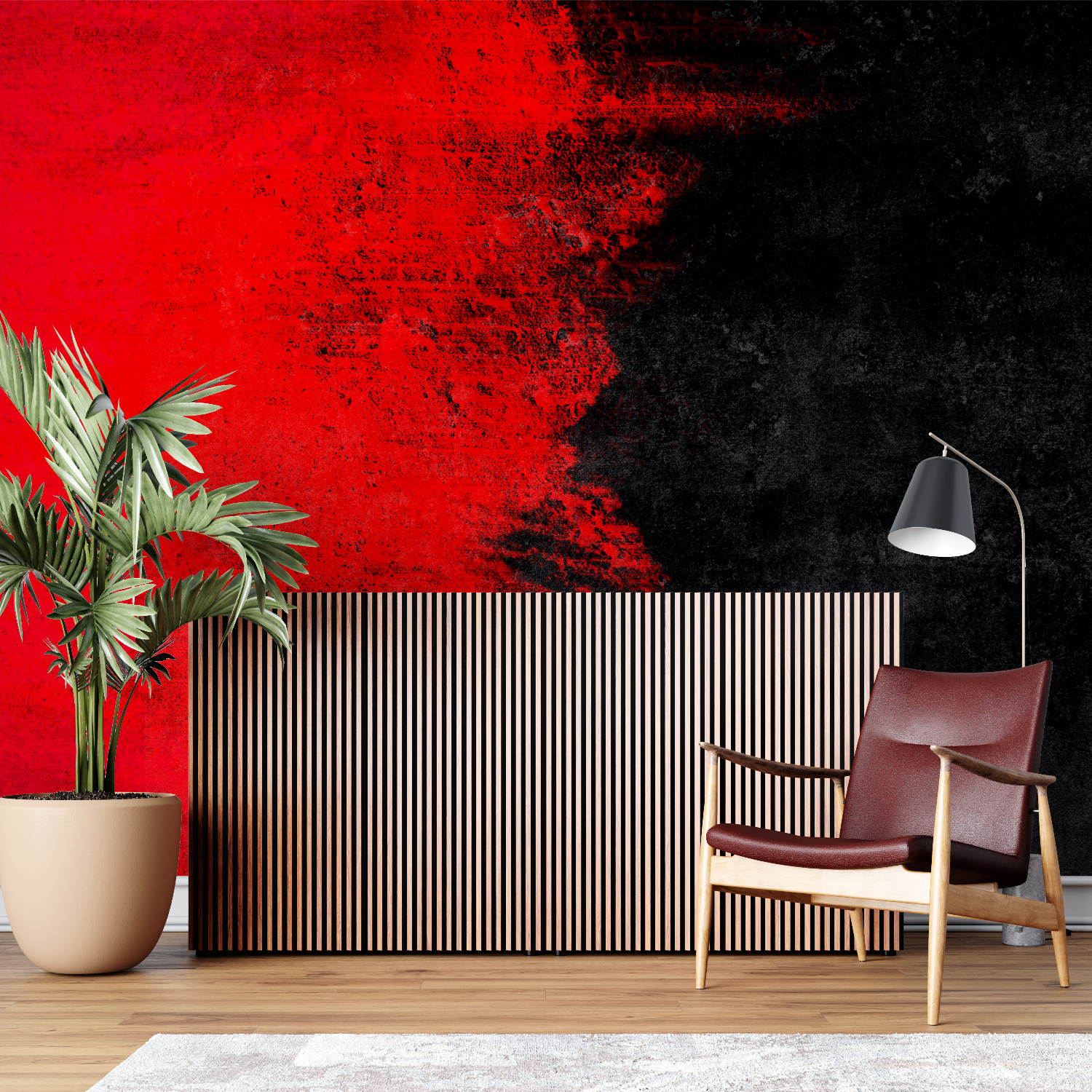Papier Peint Noir Et Rouge Dégradé - merlin leroy