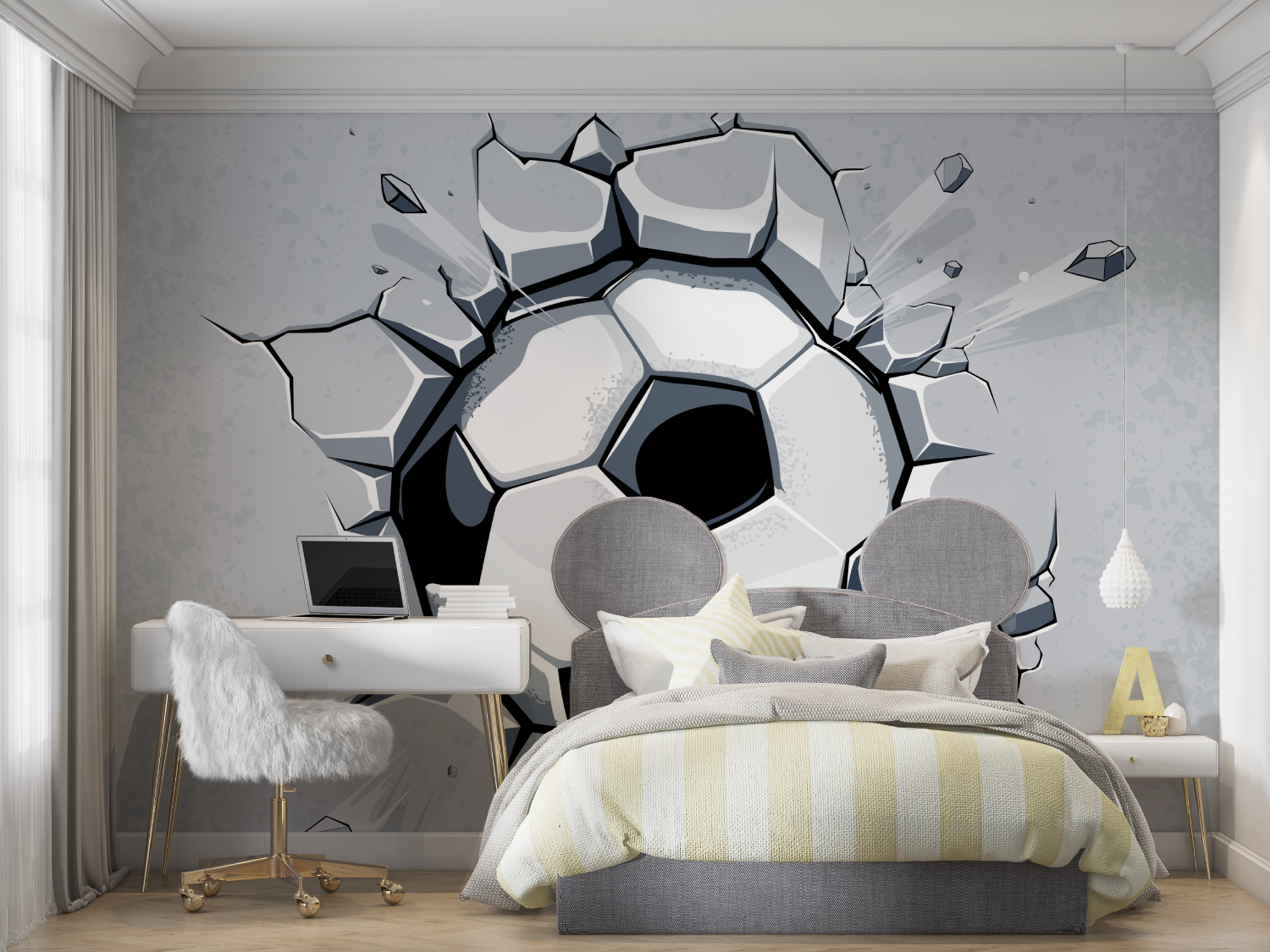 Papier peint avec un grand ball...ot mur chambre panoramique