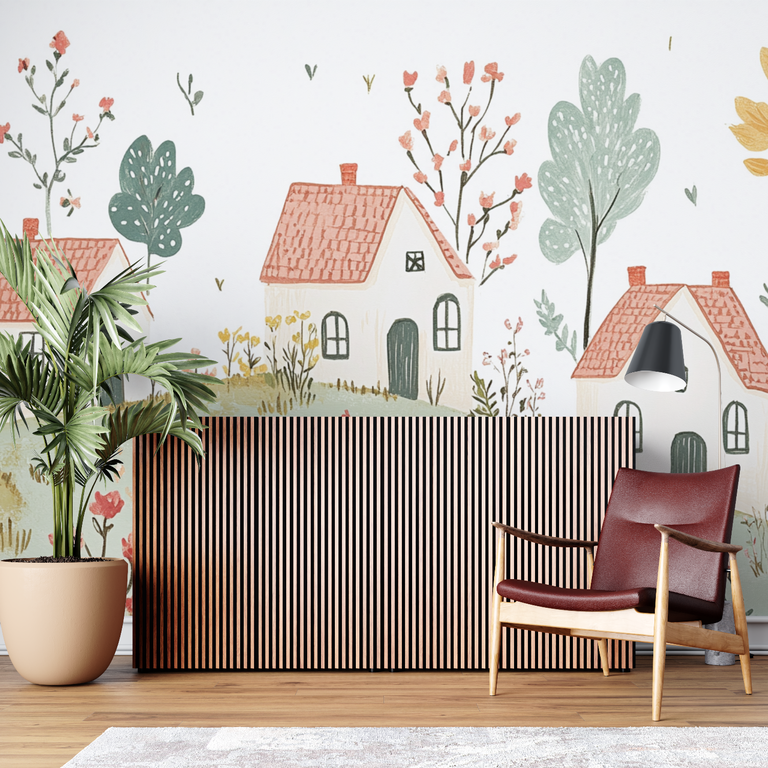 Papier peint vintage cottager sur mesure