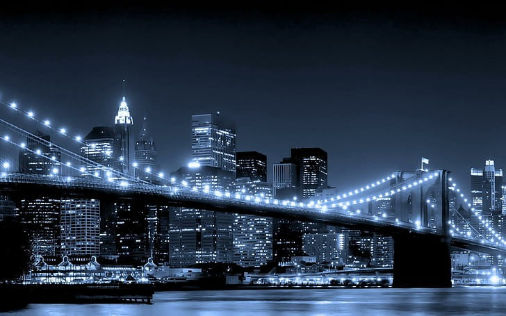 Black and white Brooklyn bridge wallpaper