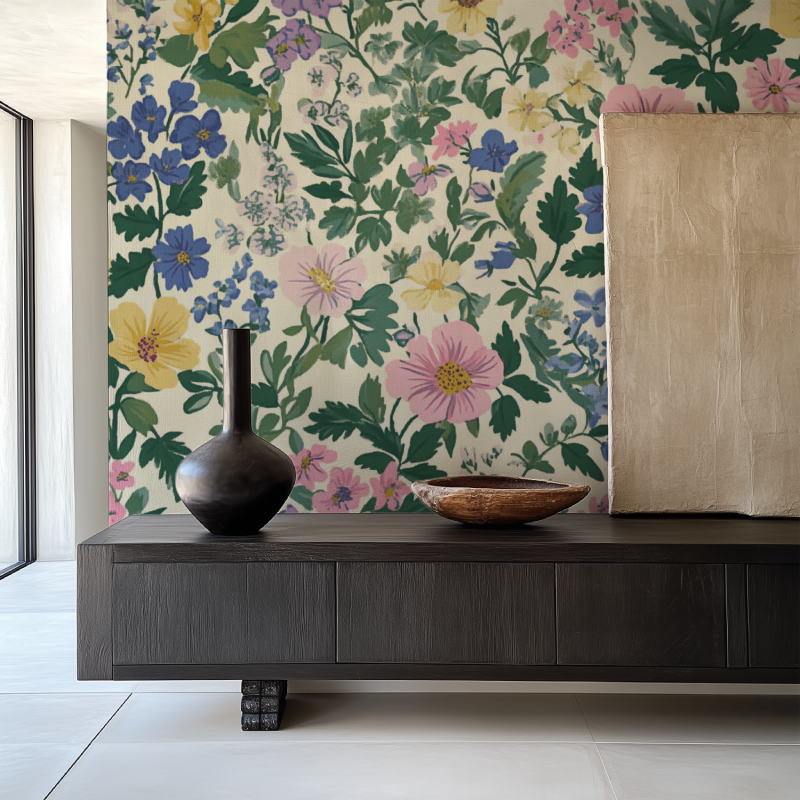 Papier peint vintage scenolia a... fleur salle manger papier