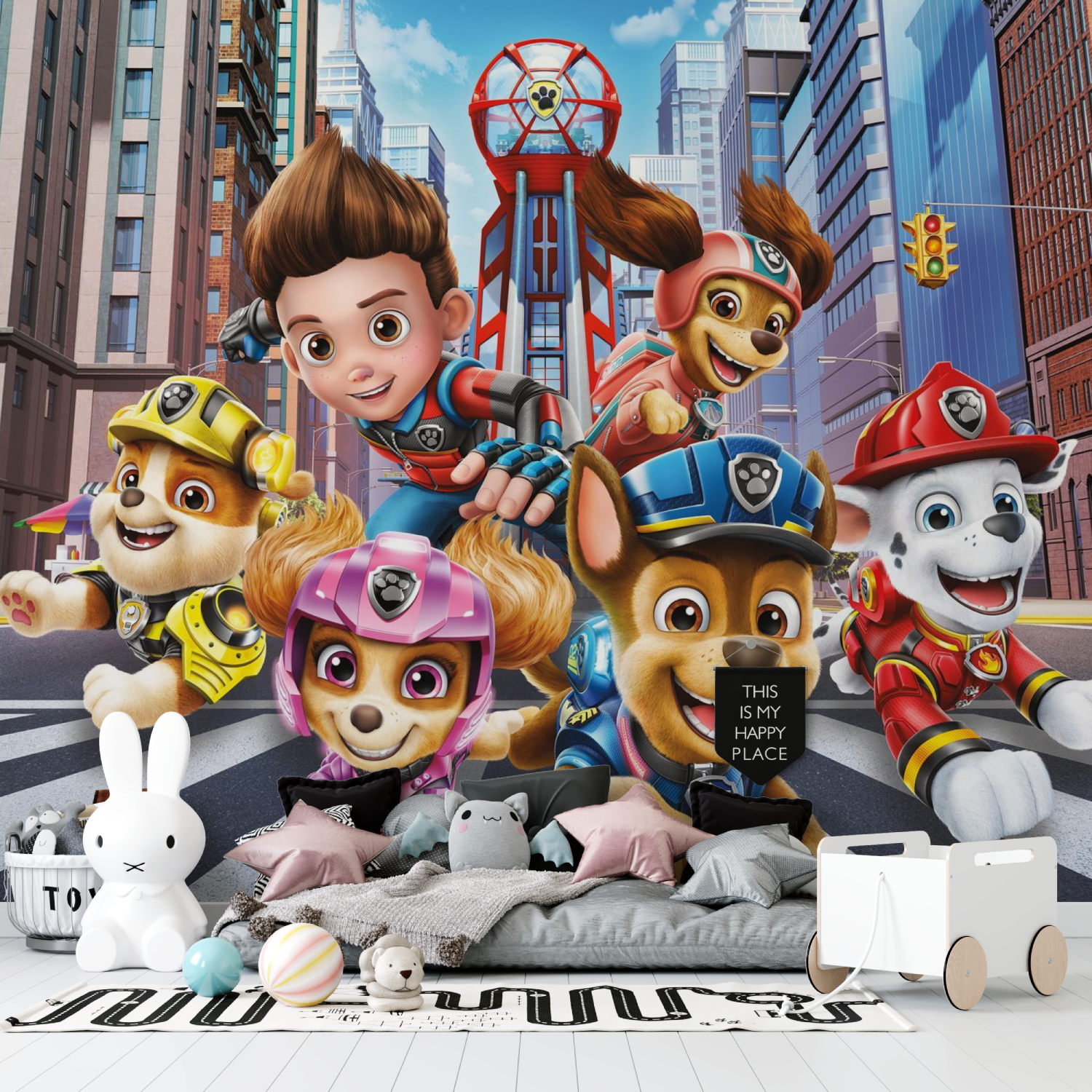 Papier peint pat patrouille dessin anime tapisserie garcon