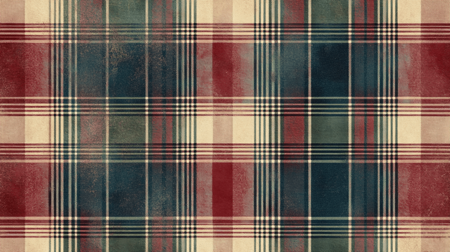 Papier Peint Vintage Tartan