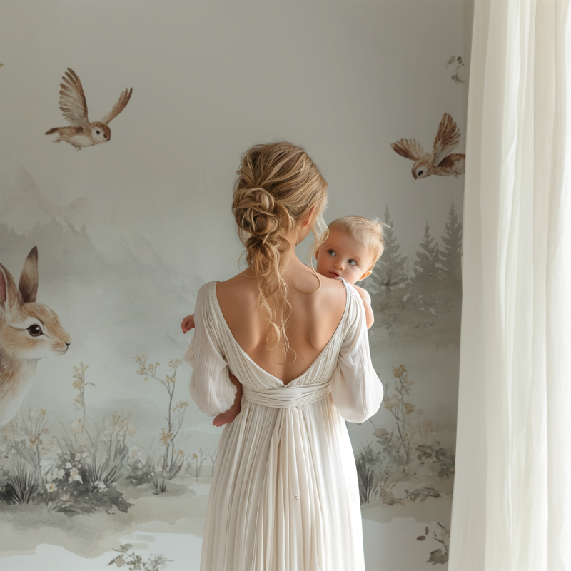 Papier peint foret bebe enchante bb123