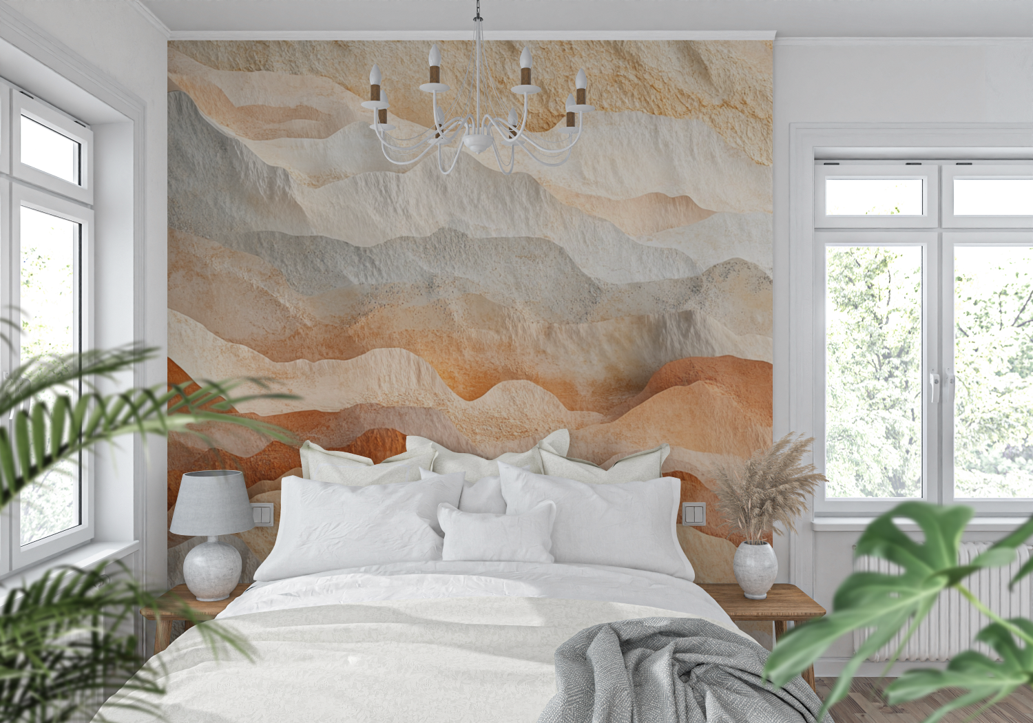 Papier peint terracotta tendance desert tendance mur