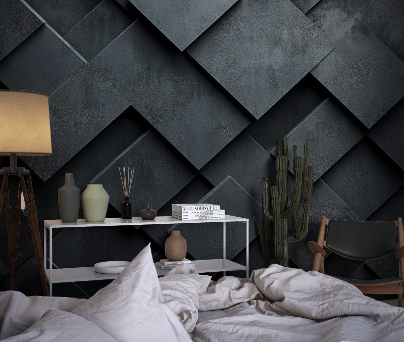 Papier peint gamer panneaux 3d chambre dado1