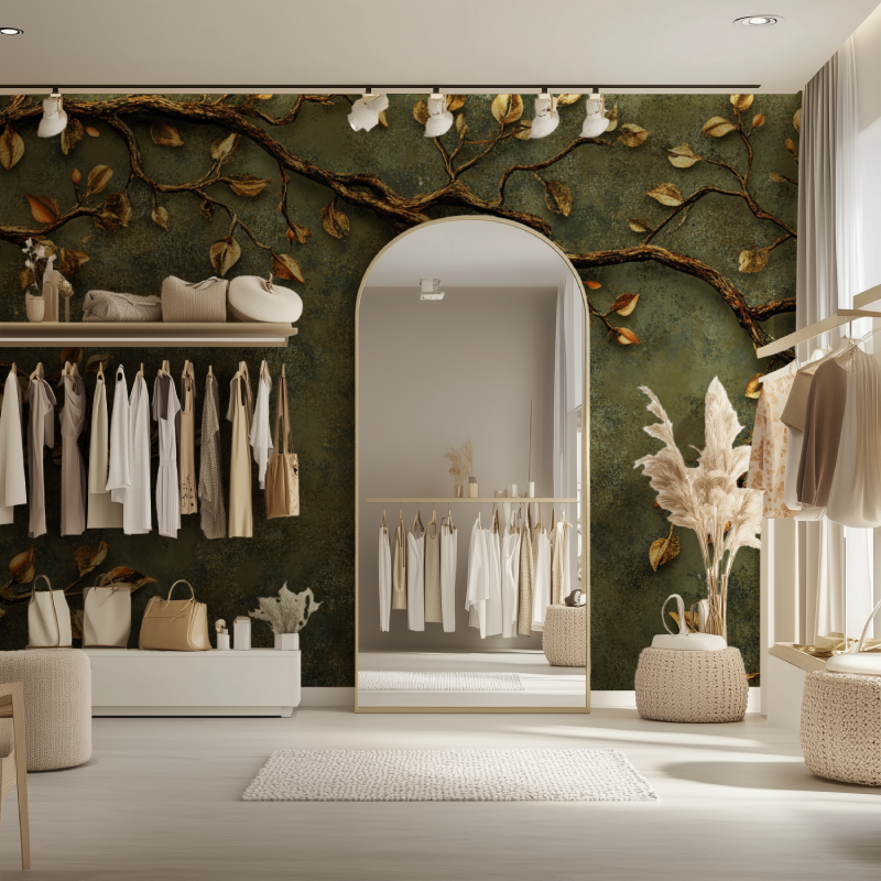 Papier peint arbre de connaissance dressing