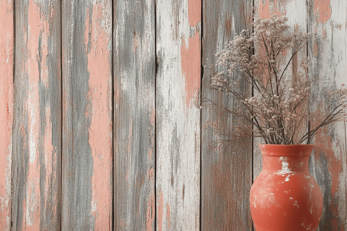 Papier Peint Terracotta Effet Bois Flotté