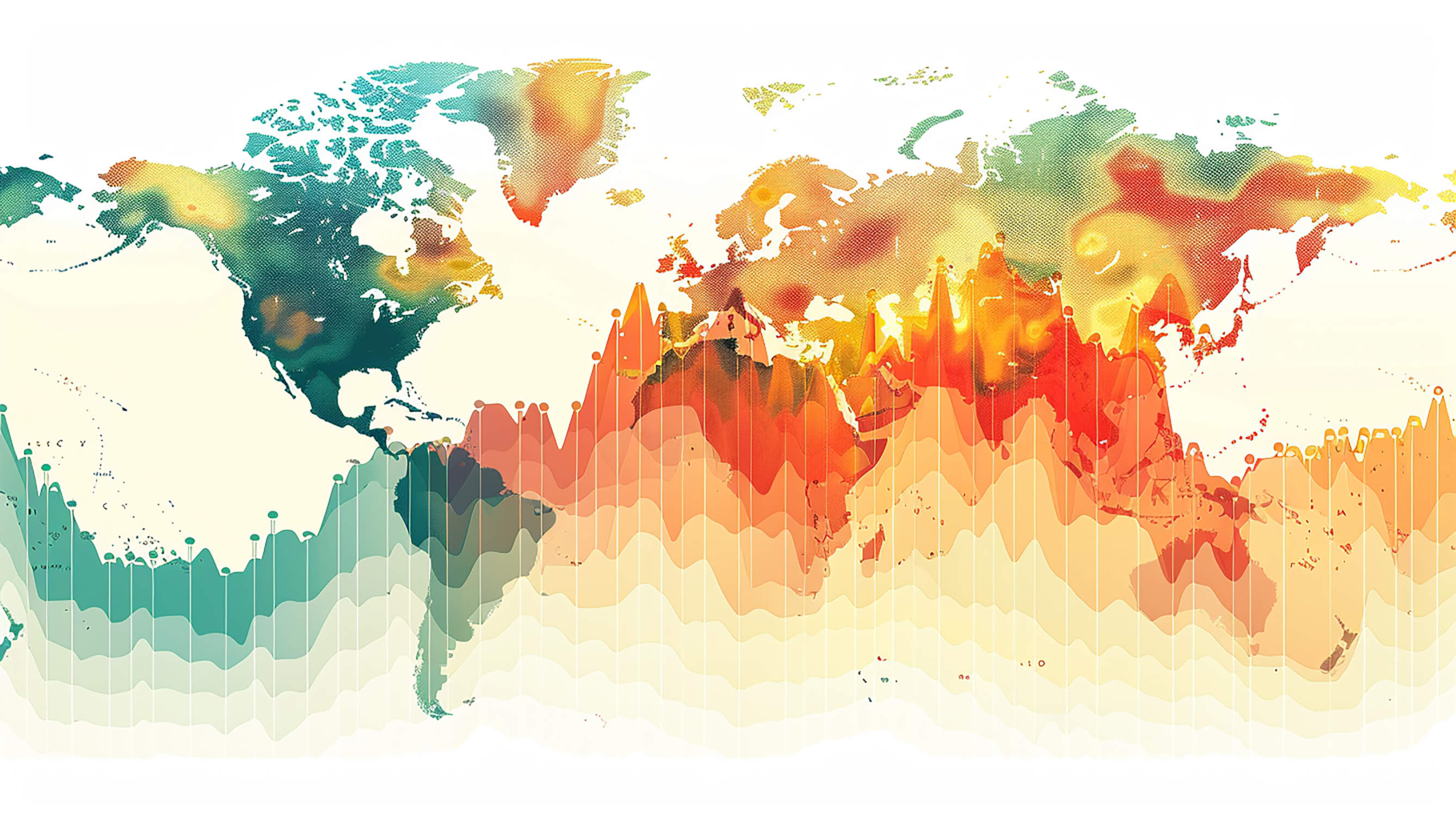 Papier Peint Carte Du Monde Design Aquarelle