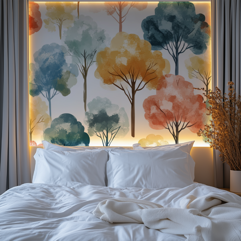 Papier peint arbre chambre fille chambre premium