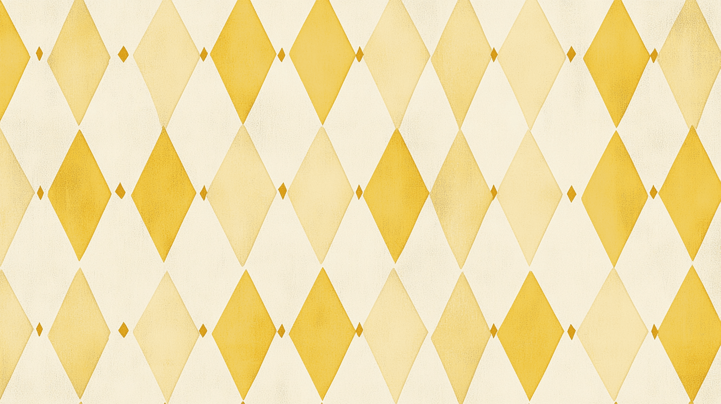 Papier Peint Vintage Jaune Losange