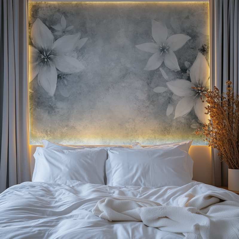 Papier peint fleur edelweiss chambre premium