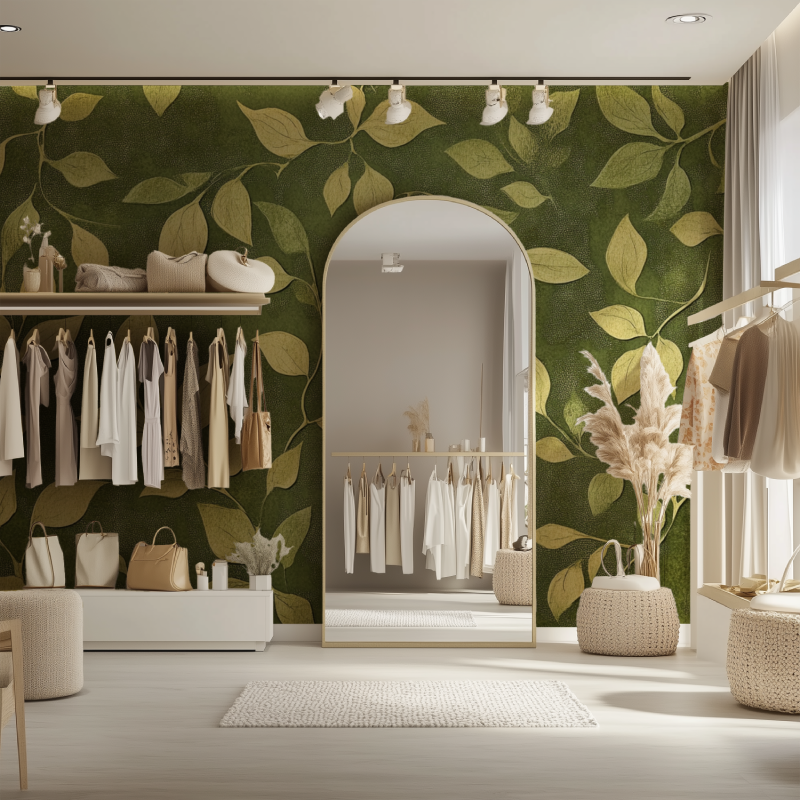 Papier peint vintage plante dressing