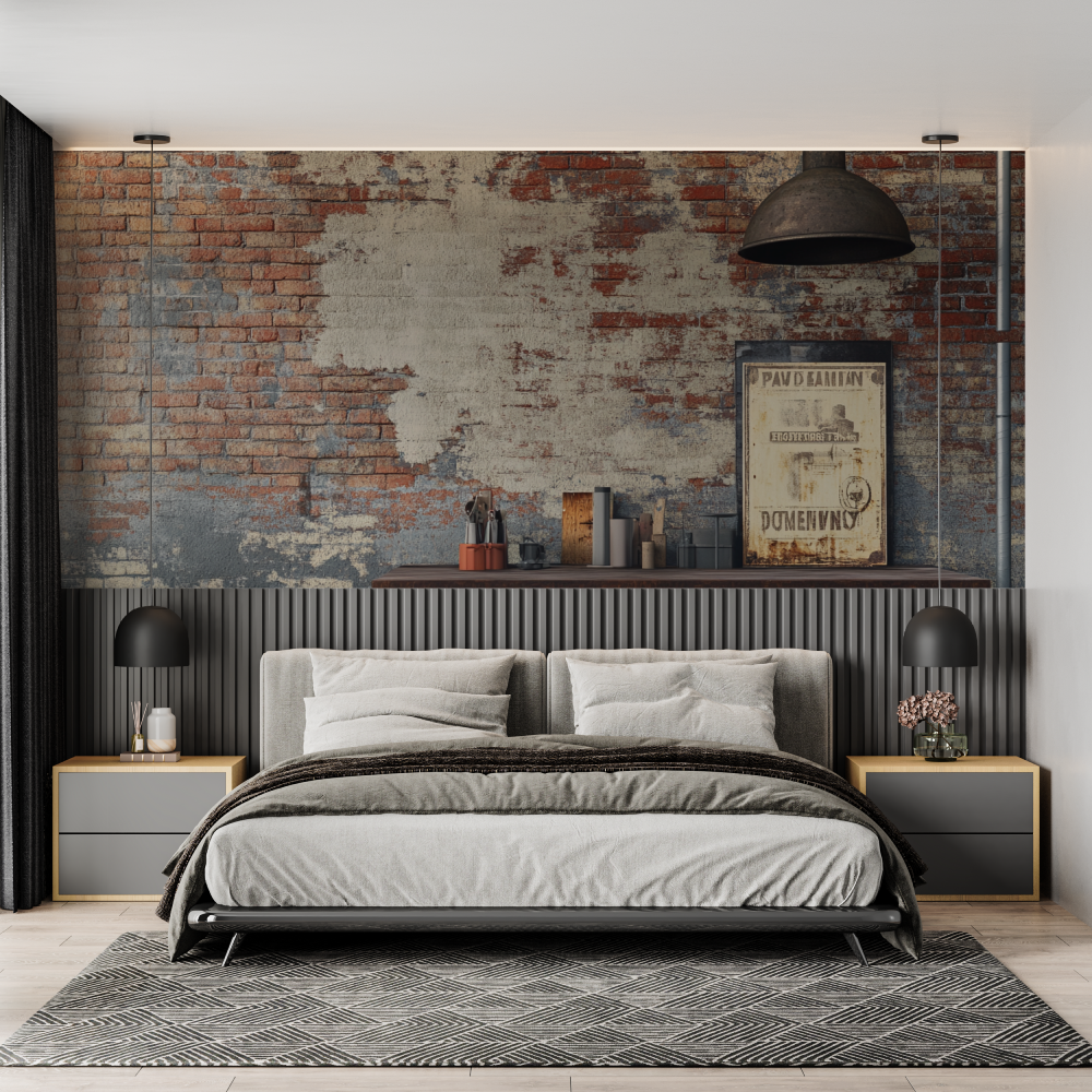Papier peint trompe loeil style...el chambre adulte tendance
