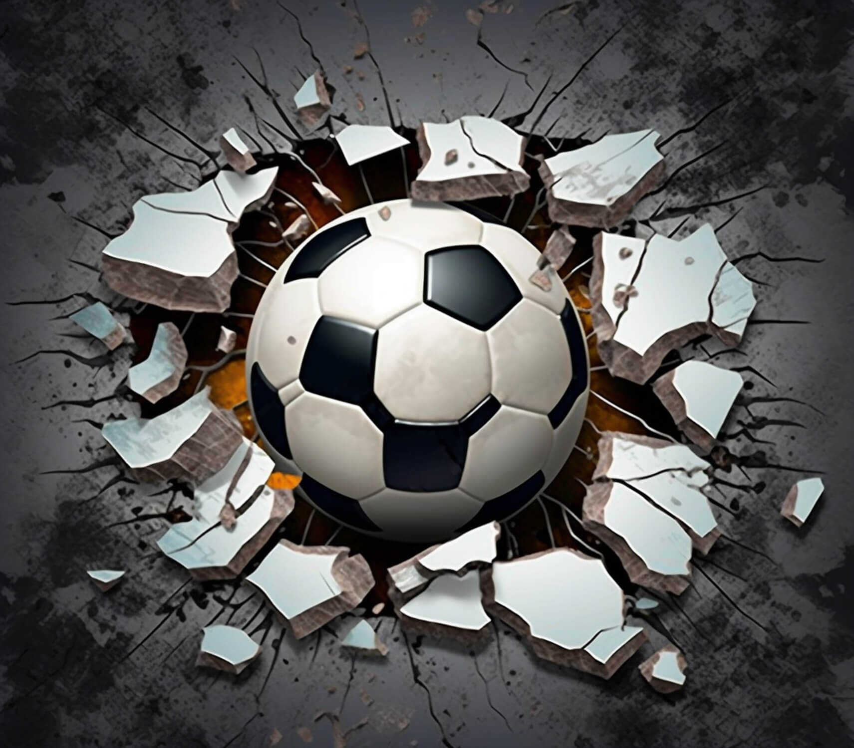 Papier Peint 3D Foot Noir