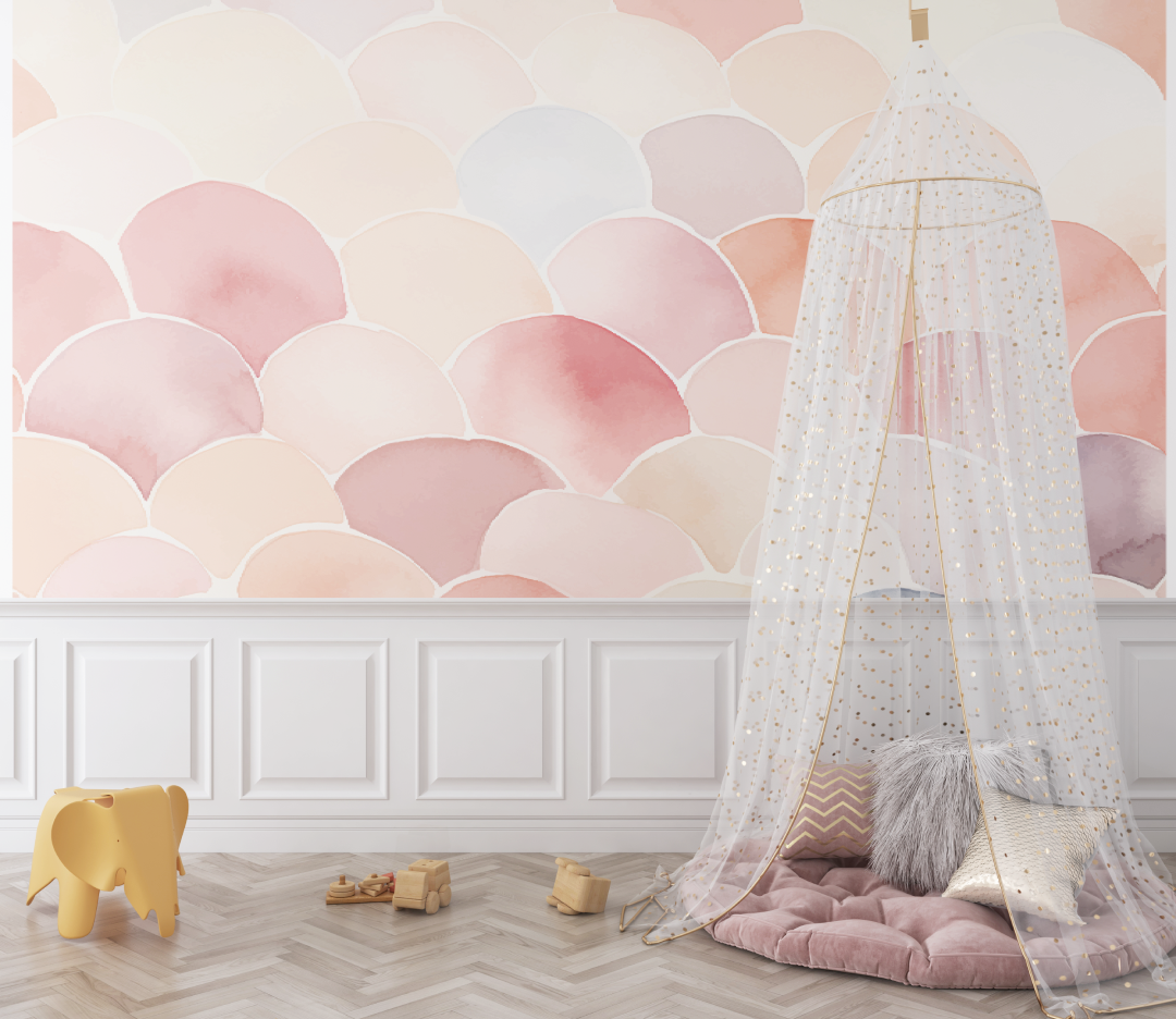 Papier peint Arc-en-ciel bohème bébé - bebe