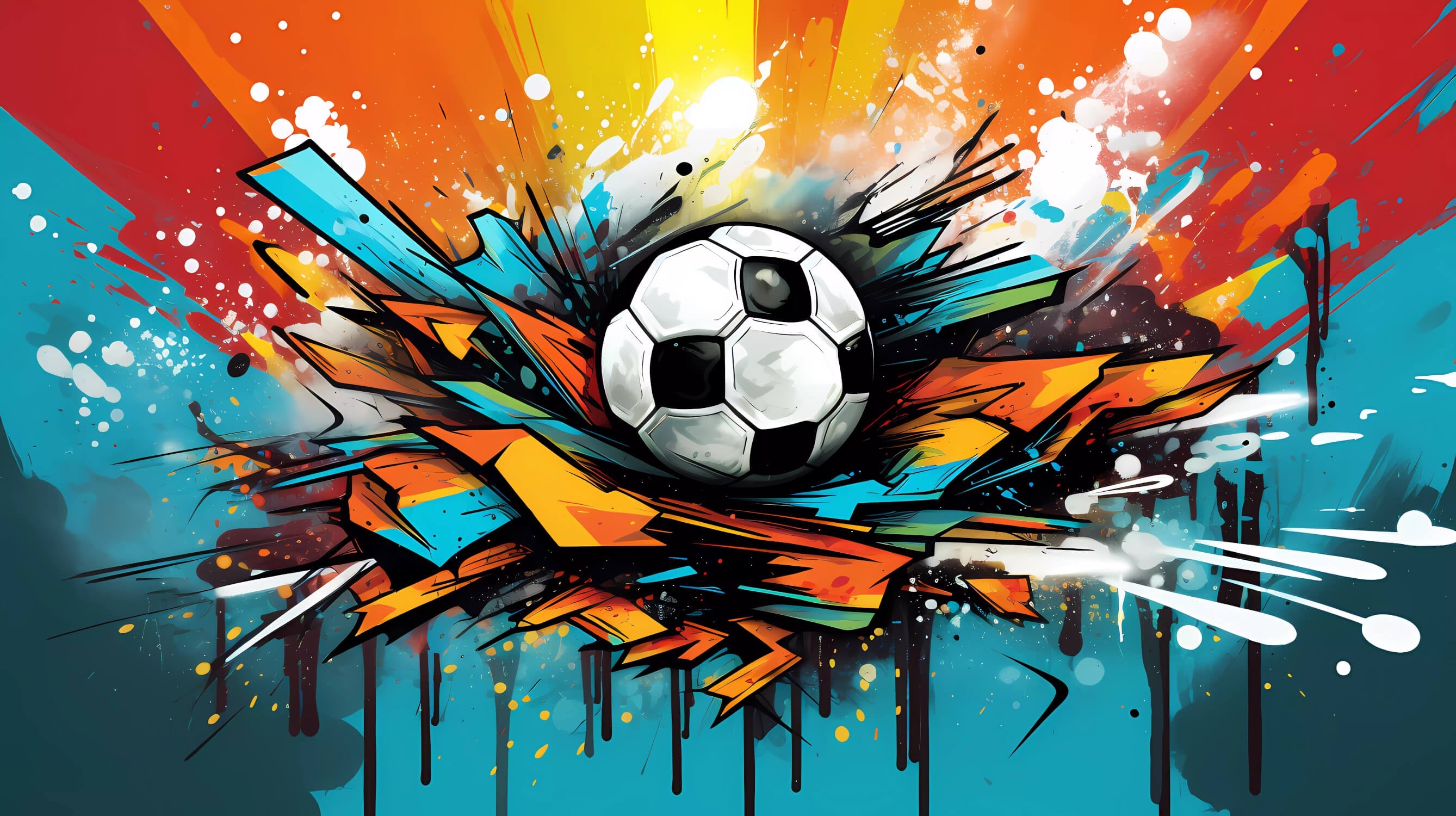 Papier Peint Graffiti Foot Enfant
