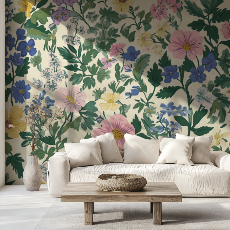 Papier peint vintage scenolia a...nave fleur canape tendance