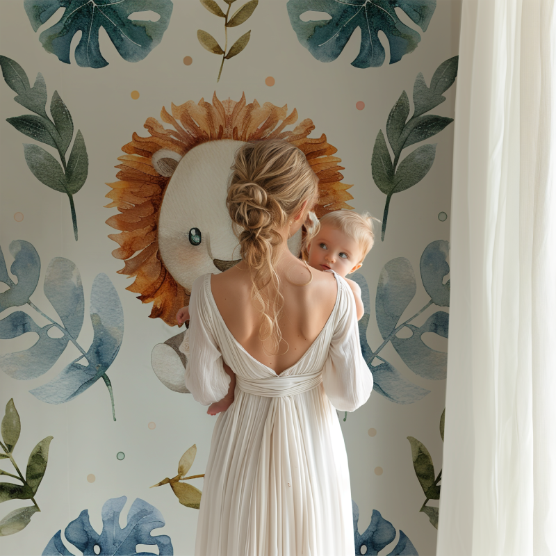 Papier peint lion scandinave bb123