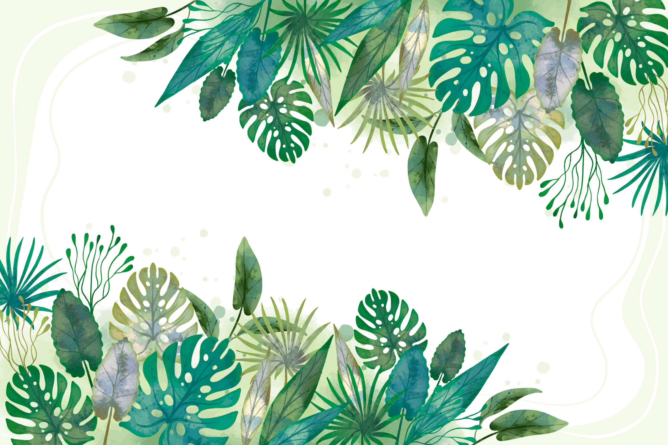 Papier Peint Salle De Bain Jungle Vert