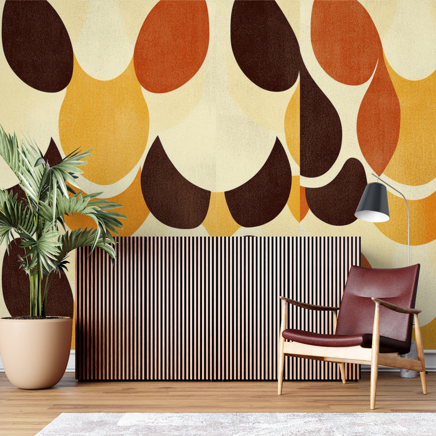 Papier peint vintage graphique sur mesure