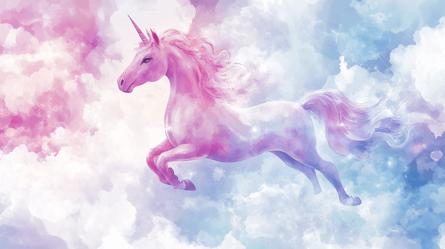 Papier Peint Décoration Chambre Licorne Envolée Magique
