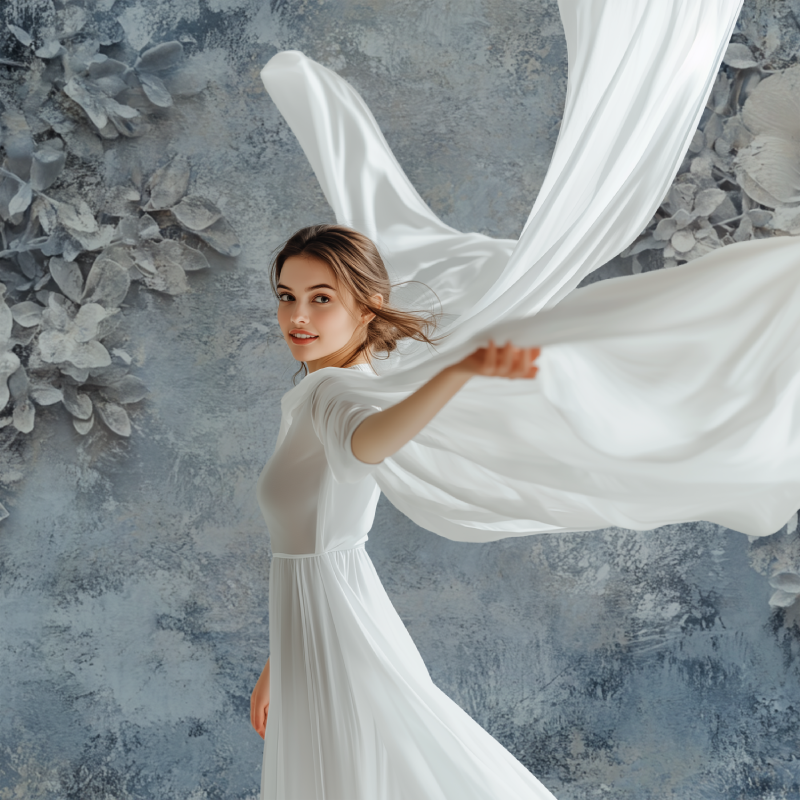 Papier peint vintage gris bleu pale modele