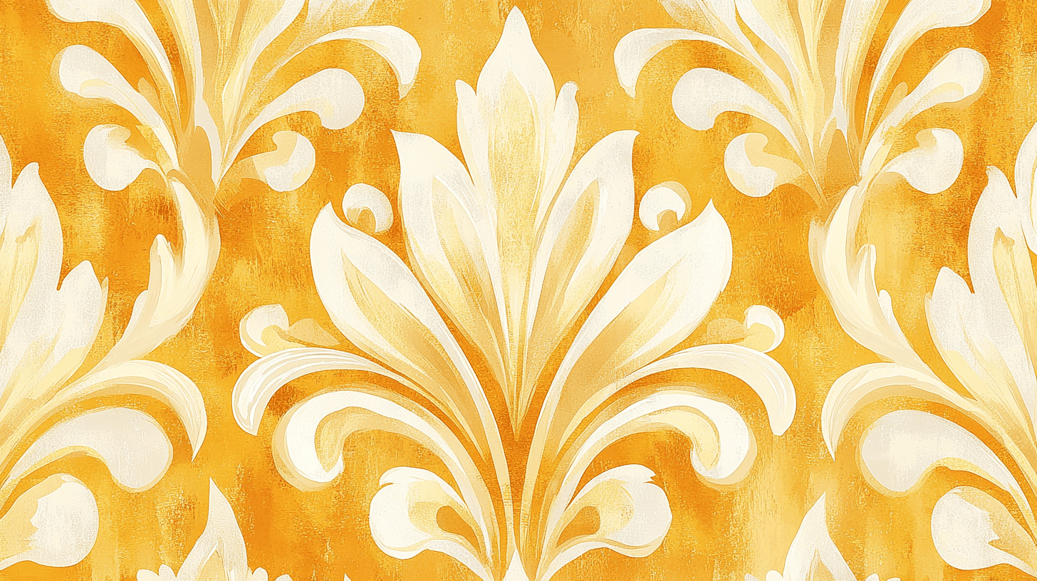 Papier Peint Vintage Moutarde