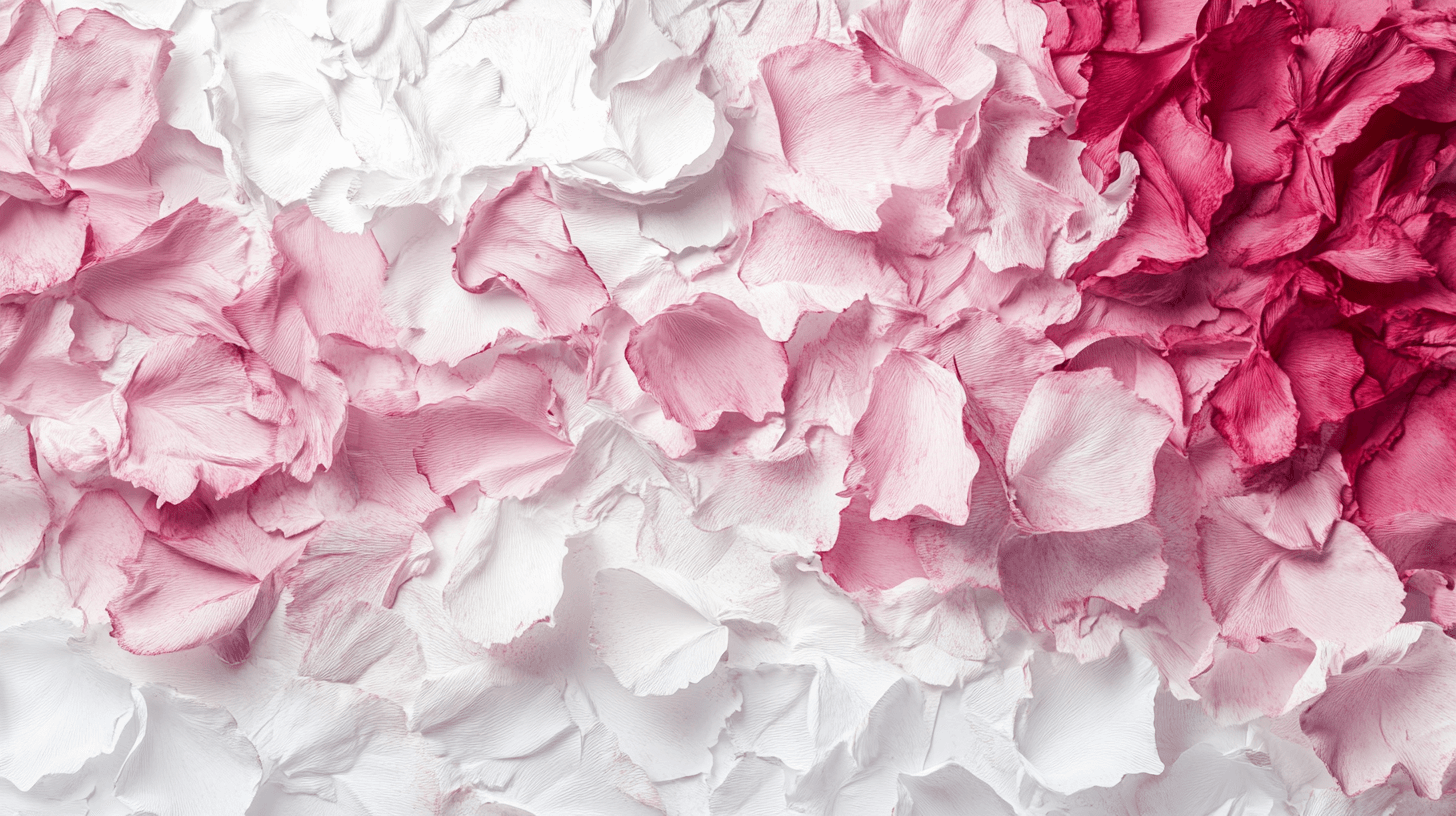 Papier Peint Fleur Fond Blanc Et Rose