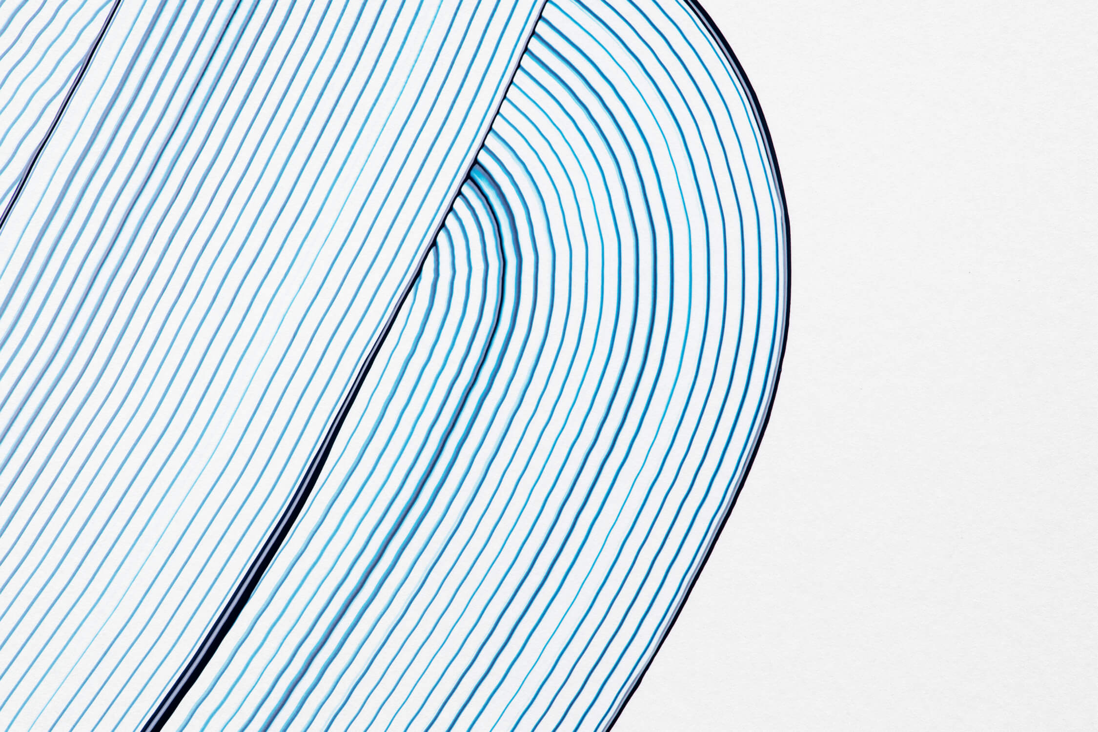 Papier Peint Aquarelle Lignes Bleu