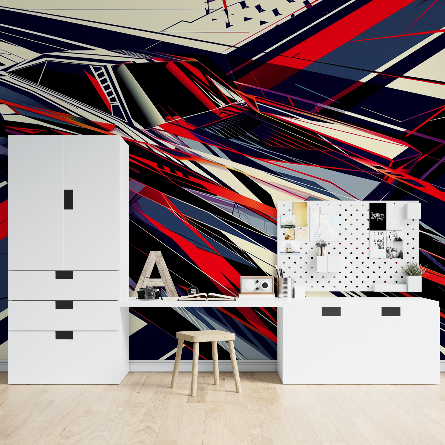 Papier peint deco voiture de sport tapisserie spiderman