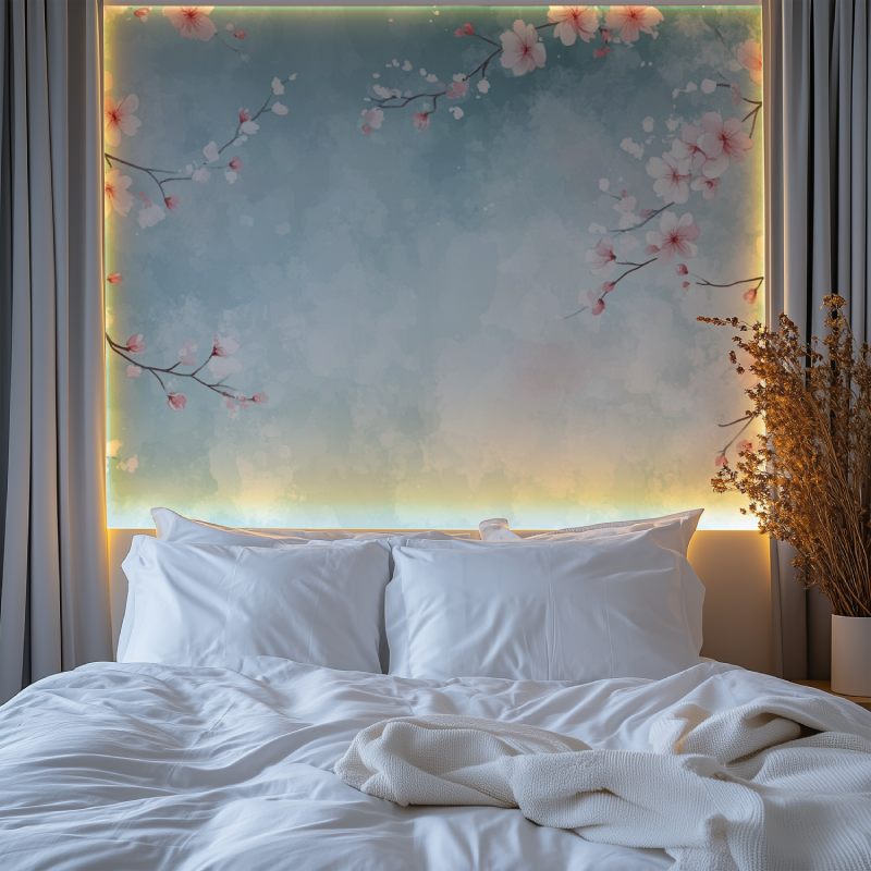 Papier peint fleur cerisier chambre tendanc